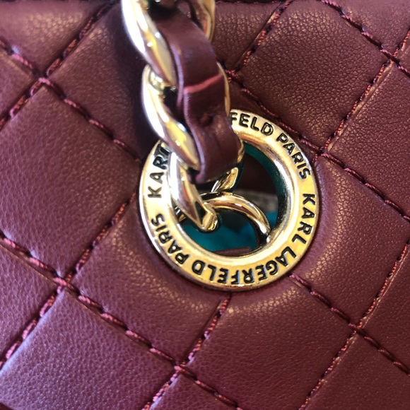 Karl Lagerfeld shoulder bag maroon - Picture 3 of 4